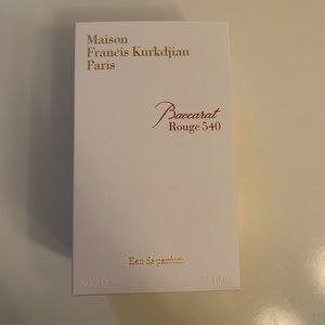 Madison Francis Kurkdijan Paris Baccarat Rouge 540 Eau de parfum box